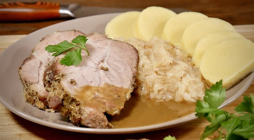 Pork with Sauerkraut & Bread Dumplings