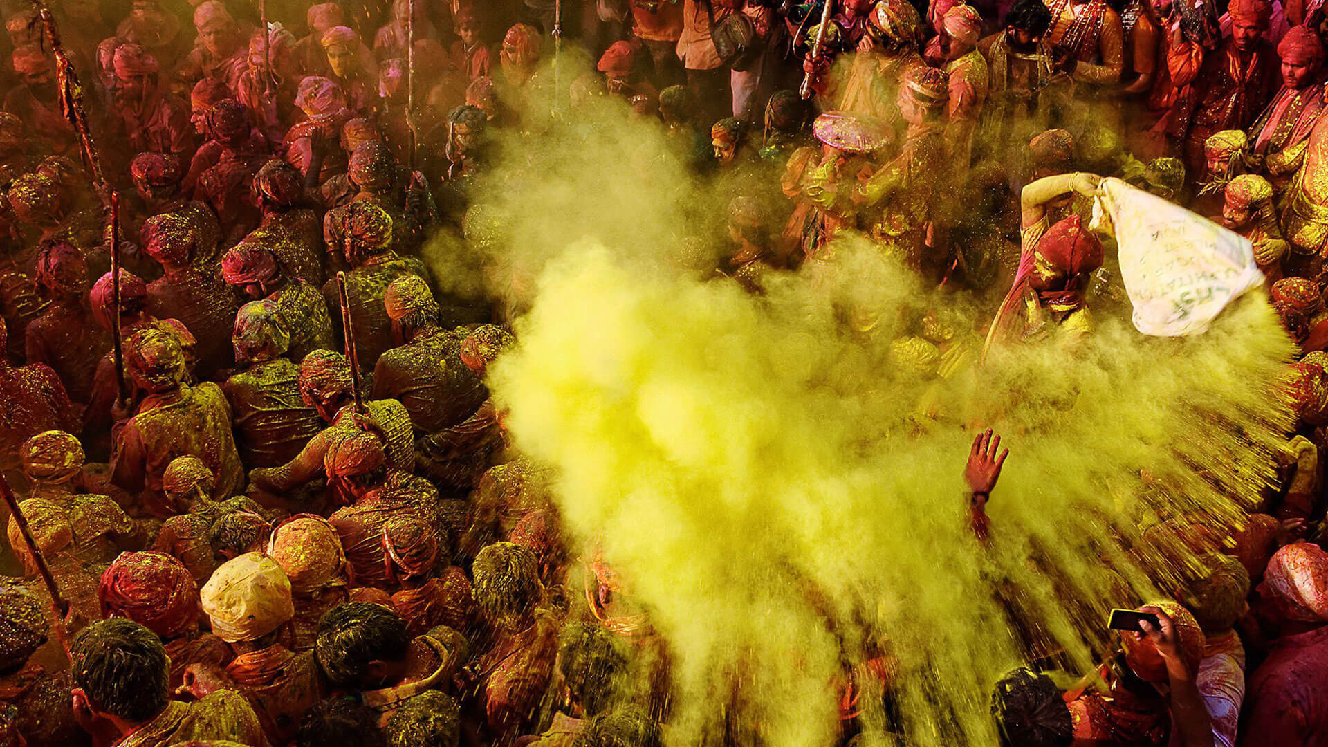 folk dance song in festival of holi in barsana